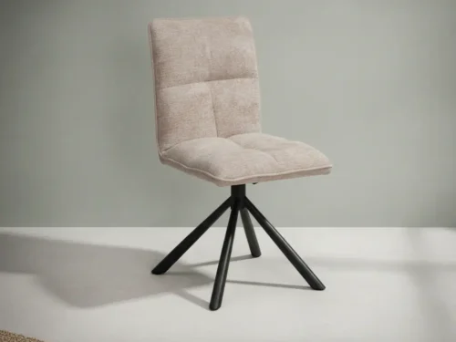 Eetkamerstoel  Enoro beige stof draaibaar
