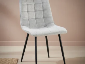 Eetkamerstoel  Fiana grijs stof