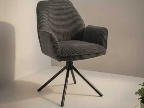 Eetkamerstoel  Fiina grijs stof
