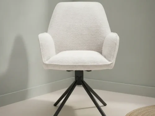 Eetkamerstoel Fiino beige boucl√©