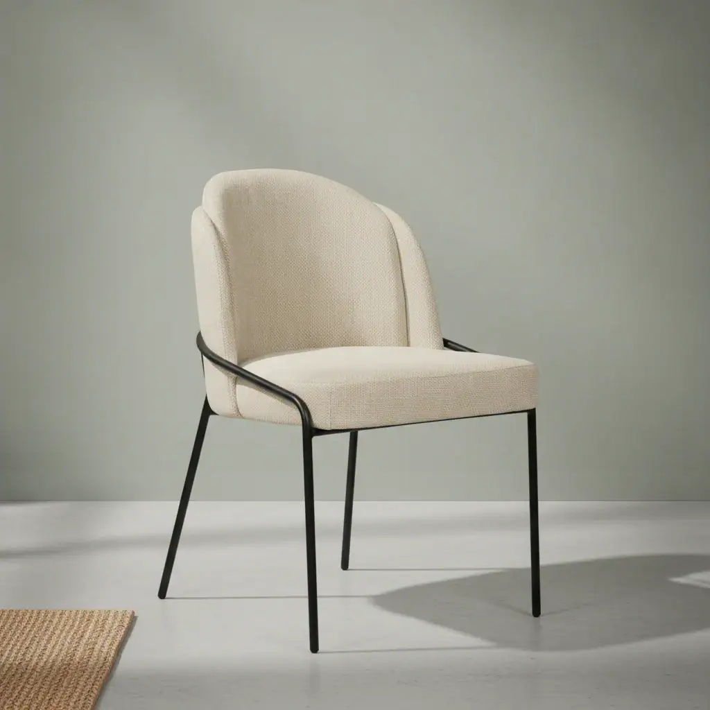 Eetkamerstoel Fjord beige set van 2