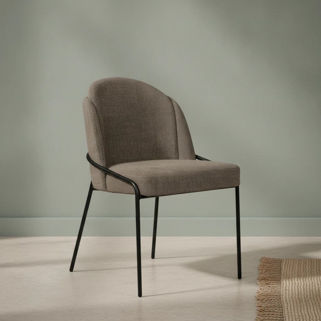 Eetkamerstoel Fjord taupe set van 2