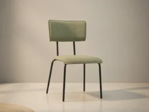 Eetkamerstoel  Flero bruin boucl√© stapelbaar open rug