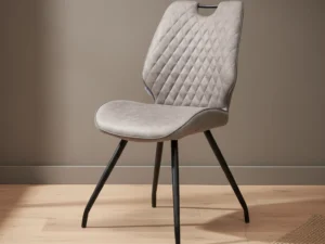Eetkamerstoel  Hardy zwart pebble stof