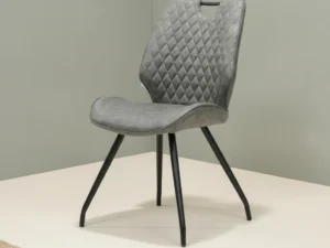 Eetkamerstoel  Hardy zwart stof metalen frame