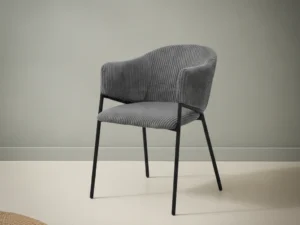 Eetkamerstoel  Hugo donkergrijs corduroy set van 2