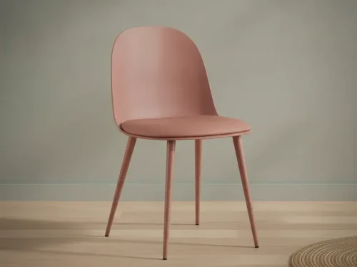 Eetkamerstoel  Jasmin terracotta PU-kunstleer set van 2