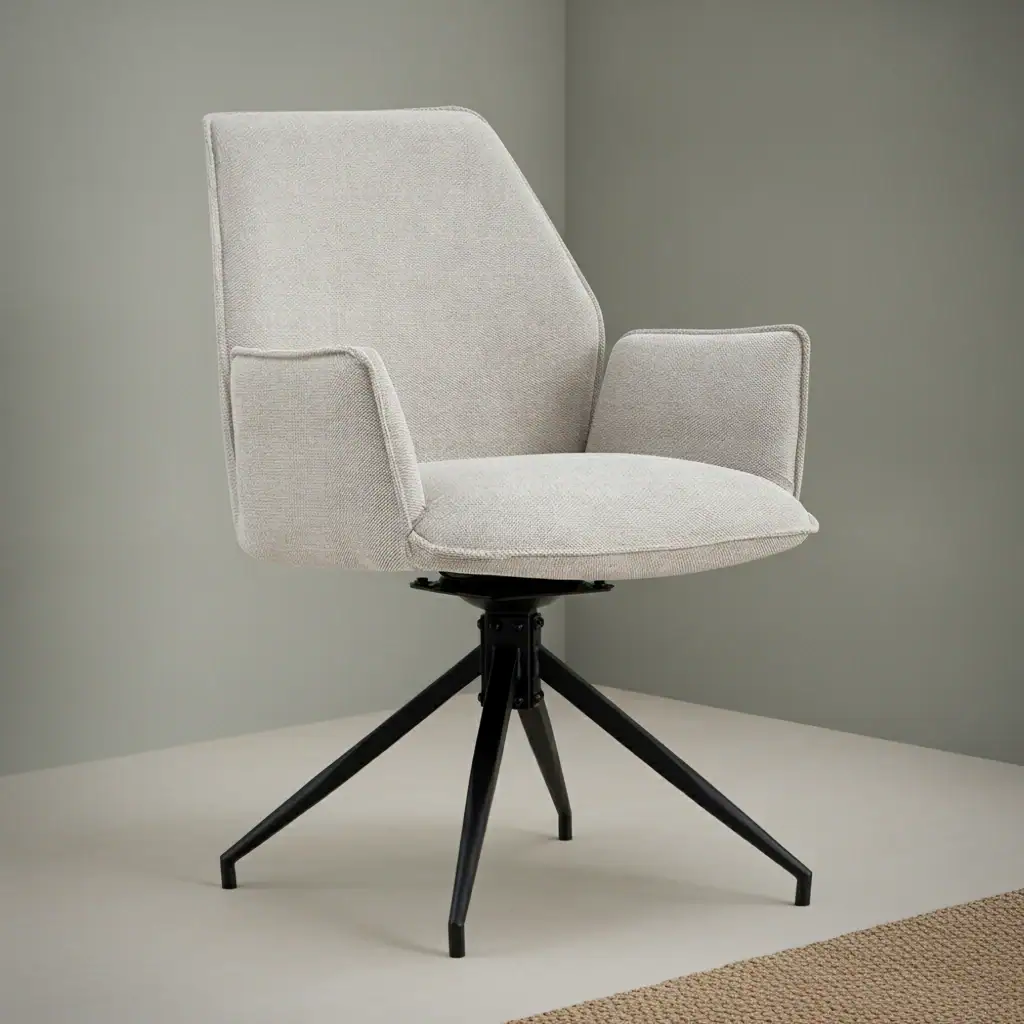 Eetkamerstoel Jill beige linnen