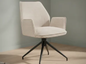 Eetkamerstoel  Jill taupe boucl√©