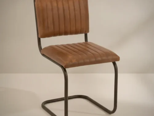 Eetkamerstoel Joero Cognac  draaibaar metalen frame