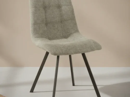 Eetkamerstoel Joiro grijs stof  metalen frame