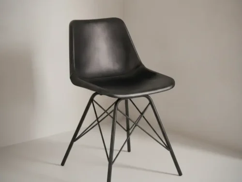 Eetkamerstoel Jooro zwart  metalen frame
