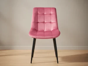 Eetkamerstoel  Juta roze fluweel set van 2