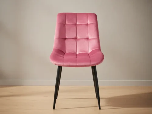 Eetkamerstoel  Juta roze fluweel set van 2