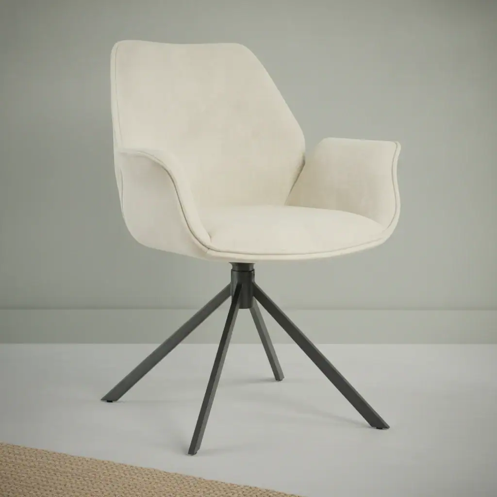 Eetkamerstoel Lenny beige stof