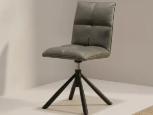 Eetkamerstoel  Leon graphite microleder 360¬∞ draaibaar