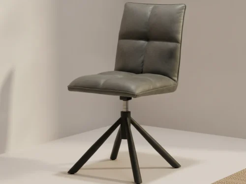 Eetkamerstoel  Leon graphite microleder 360¬∞ draaibaar