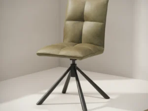 Eetkamerstoel  Leon moss microleder 360¬∞ draaibaar