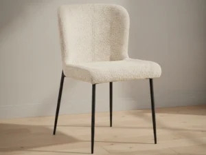 Eetkamerstoel  Lisa beige boucl√© set van 2