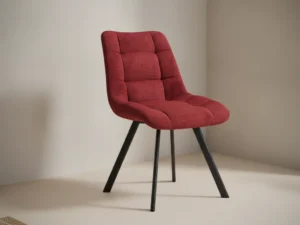 Eetkamerstoel  Lizzy rood stof set van 2