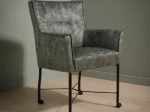 Eetkamerstoel London moonstone  met wieltjes