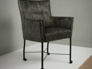 Eetkamerstoel  London onyx met wieltjes