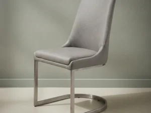 Eetkamerstoel  Miivo grijs metalen frame set van 2