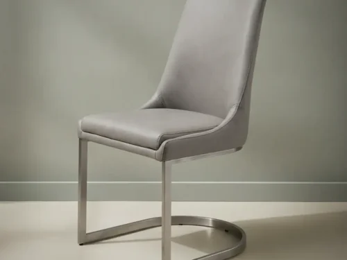 Eetkamerstoel  Miivo grijs metalen frame set van 2