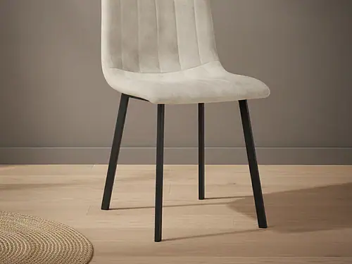 Eetkamerstoel  Minsk taupe fluweel