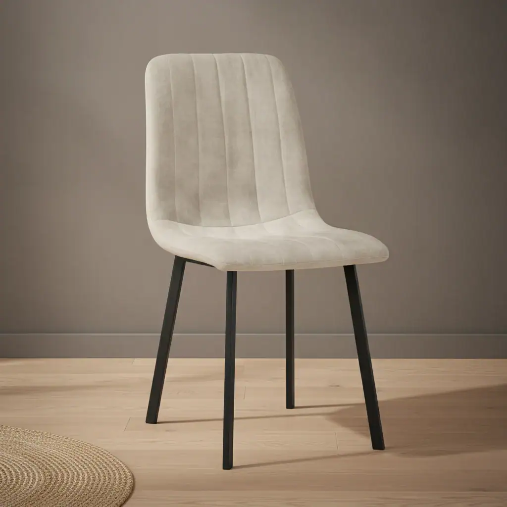 Eetkamerstoel Minsk taupe fluweel