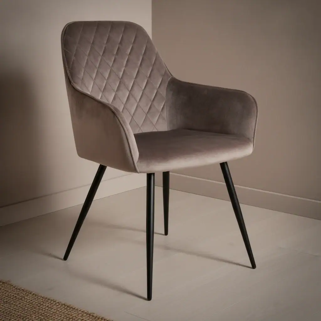 Eetkamerstoel Nereide Velvet Taupe - Set van 2