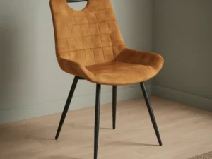 Eetkamerstoel Nina goudkleurig  fluweel set van 2