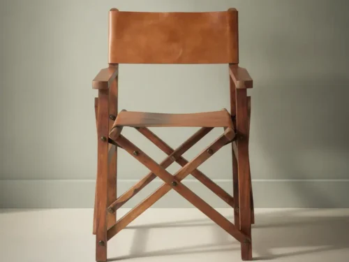 Eetkamerstoel Opvouwbare cognac  hout