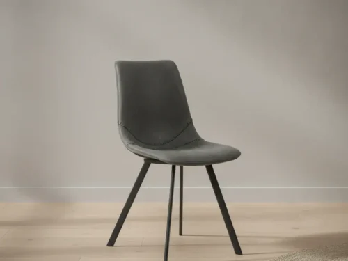 Eetkamerstoel Oslo zwart  PU-kunstleer set van 2
