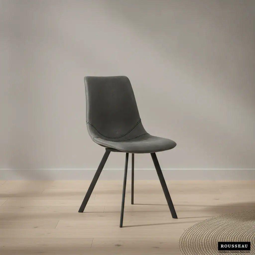 Eetkamerstoel Oslo zwart PU-kunstleer set van 2