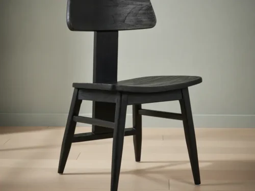 Eetkamerstoel Prenno Teak Zwart
