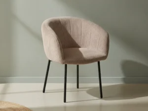 Eetkamerstoel  Sevilla zand corduroy set van 2