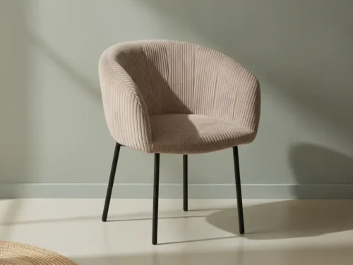 Eetkamerstoel  Sevilla zand corduroy set van 2
