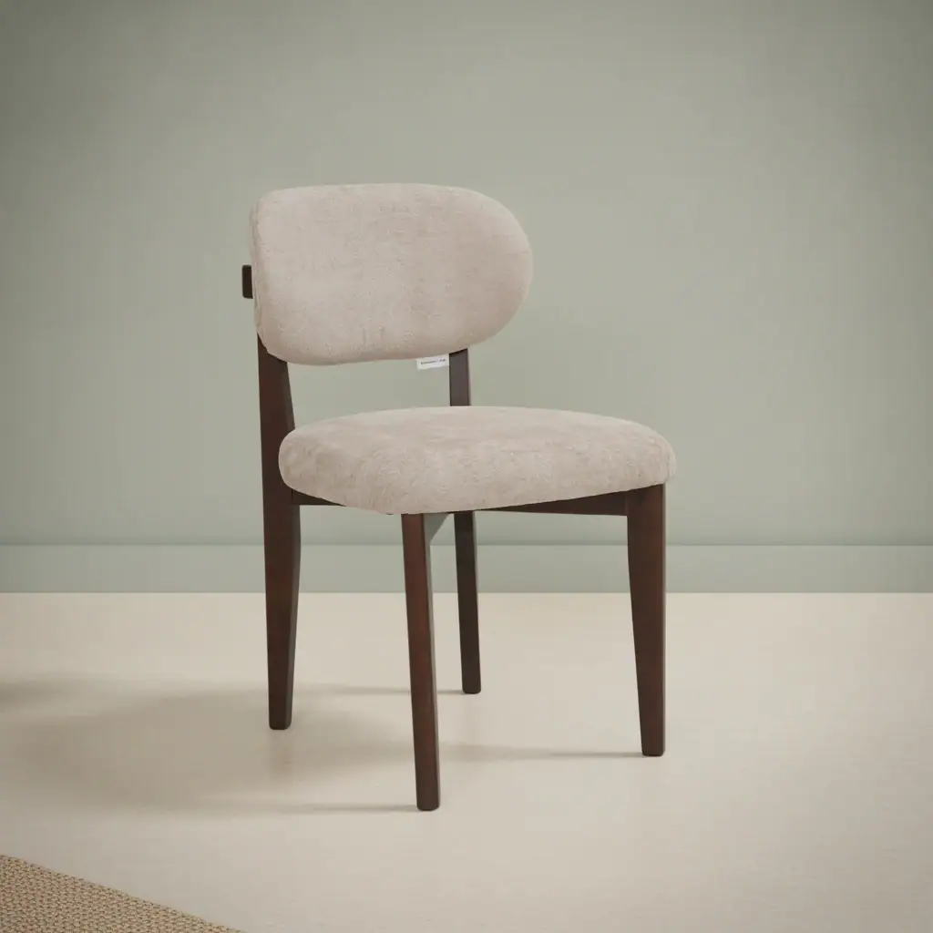 Eetkamerstoel Silla taupe bruin onderstel