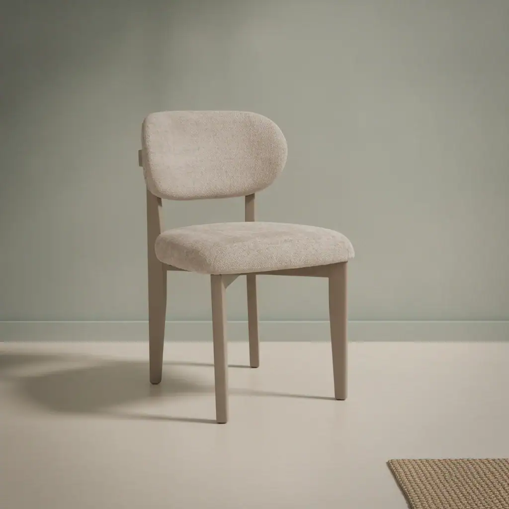 Eetkamerstoel Silla taupe zwart onderstel