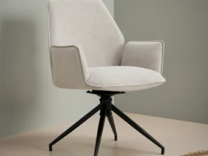 Eetkamerstoel Tess taupe fluweel