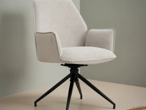 Eetkamerstoel Tess taupe fluweel