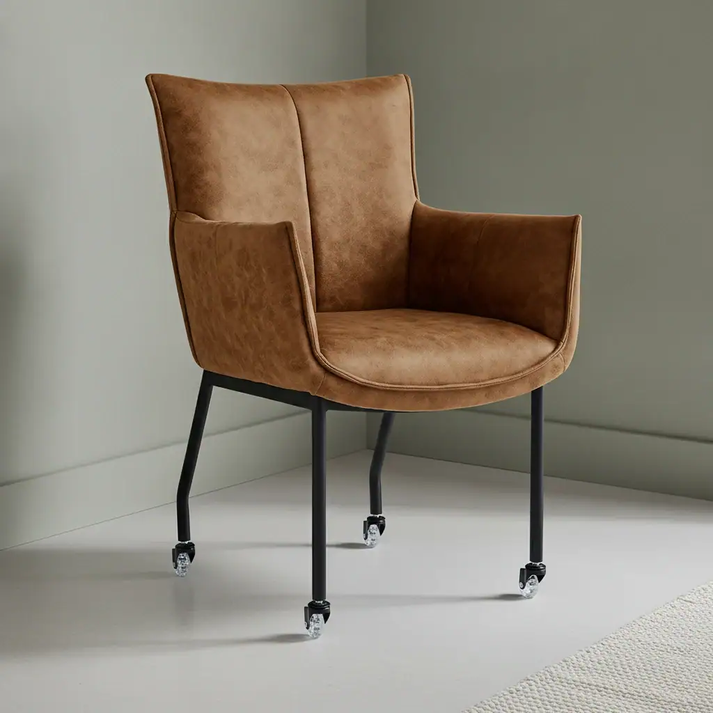 Eetkamerstoel Thomas cognac microleder