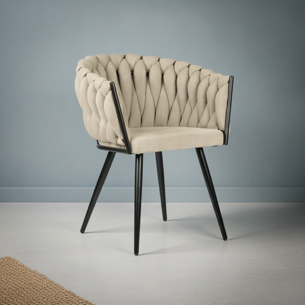 Eetkamerstoel Wave beige set van 2