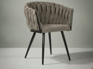 Eetkamerstoel Wave taupe set van  2
