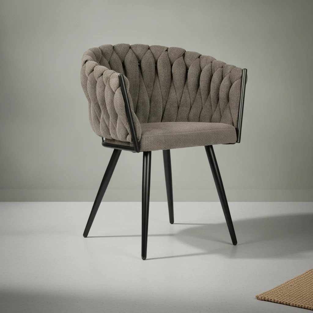 Eetkamerstoel Wave taupe set van 2