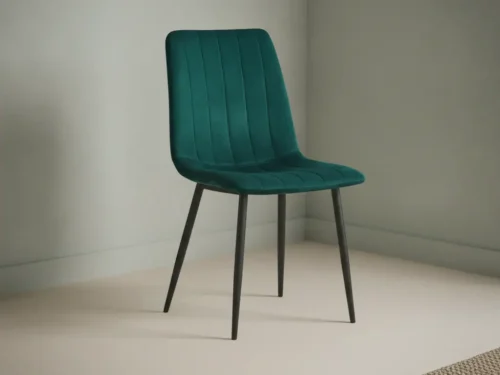 Eetkamerstoel Willis groen  fluweel set van 4