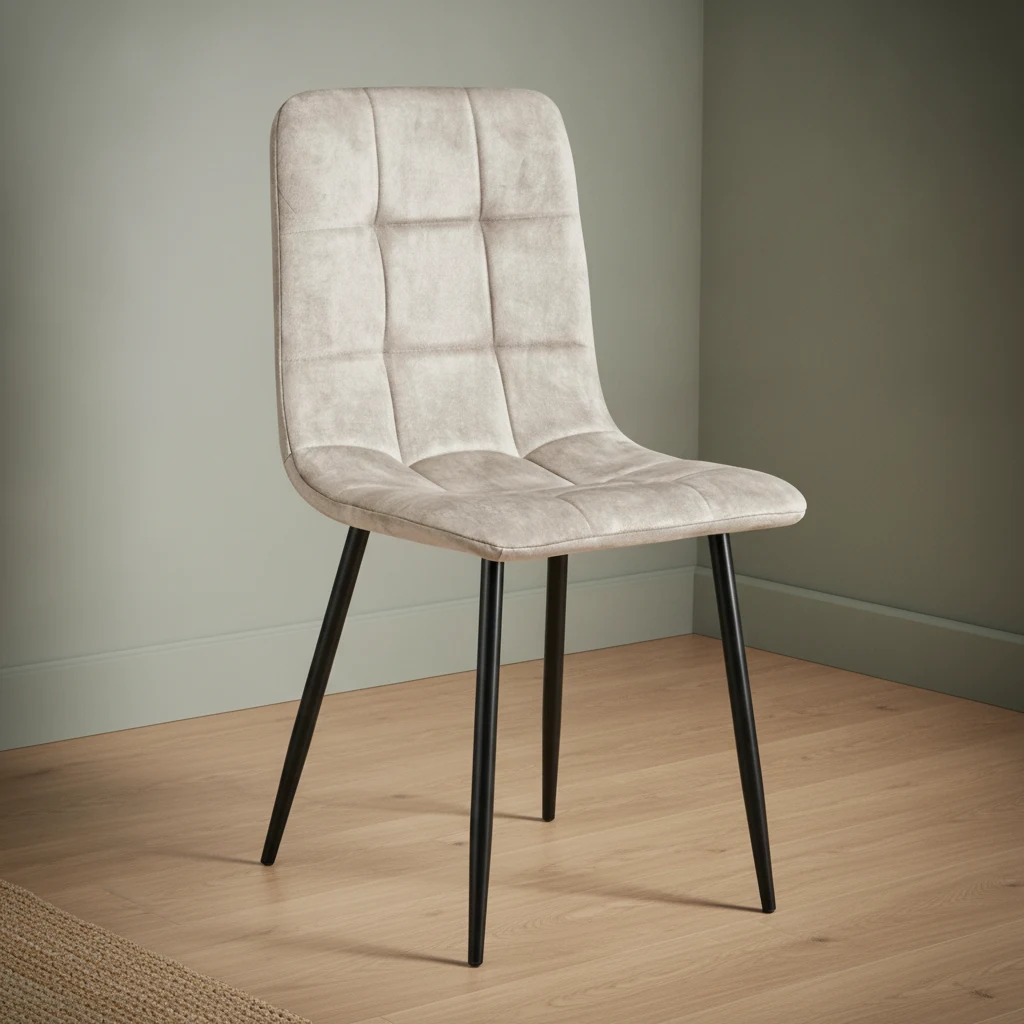 Eetkamerstoel Yerevan taupe fluweel