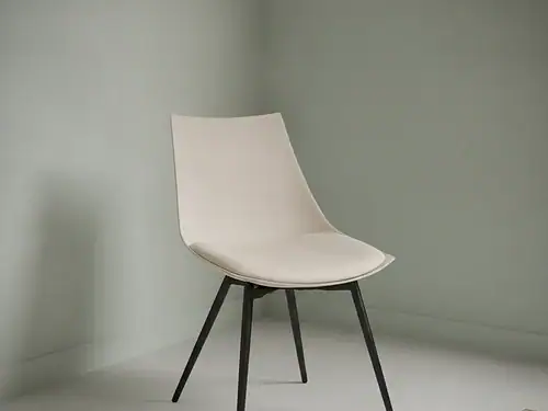Eetkamerstoel Zoaro beige zwart  PU-kunstleer set van 4