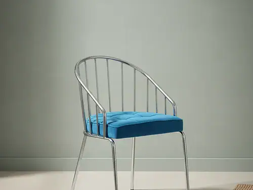 Eetkamerstoel  Zoovia blauw fluweel